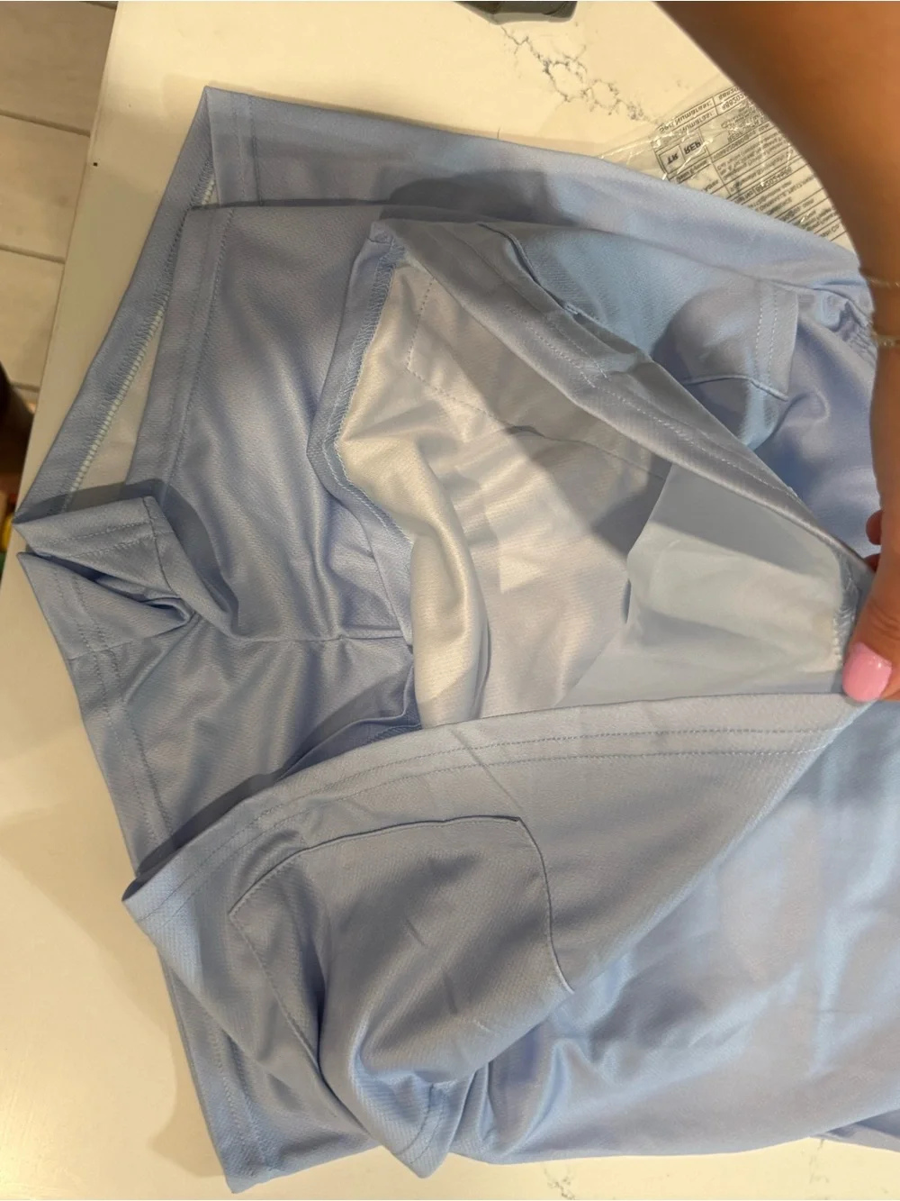 Light Blue Women's Athletic Dress & Shorts Set